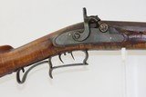 Antique I.H. ROBINSON Half-Stock .45 Caliber Percussion American LONG RIFLE Kentucky Style Frontier Long Rifle! - 4 of 17