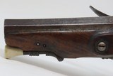c1830 FRENCH FLINTLOCK Belt Pistol .575 Caliber Smoothbore European Pocket ENGRAVED and CHECKERED STOCK Flint Pistol - 18 of 18