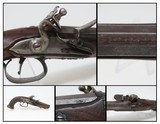 c1830 FRENCH FLINTLOCK Belt Pistol .575 Caliber Smoothbore European Pocket ENGRAVED and CHECKERED STOCK Flint Pistol - 1 of 18