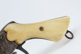 GASSER Marked AUSTRIAN Antique BONE GRIP Percussion REVOLVER Mid-19th Austrian Sidearm - 3 of 17