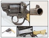 GASSER Marked AUSTRIAN Antique BONE GRIP Percussion REVOLVER Mid-19th Austrian Sidearm - 1 of 17