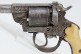 GASSER Marked AUSTRIAN Antique BONE GRIP Percussion REVOLVER Mid-19th Austrian Sidearm - 4 of 17