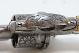 ENGRAVED, IVORY GRIPPED European Antique PINFIRE REVOLVER Double Action Liege Proofed Mid-19th European Sidearm - 15 of 21