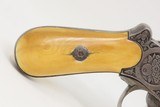 ENGRAVED, IVORY GRIPPED European Antique PINFIRE REVOLVER Double Action Liege Proofed Mid-19th European Sidearm - 18 of 21