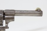 ENGRAVED, IVORY GRIPPED European Antique PINFIRE REVOLVER Double Action Liege Proofed Mid-19th European Sidearm - 20 of 21