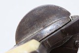 ENGLISH ENGRAVED, IVORY GRIP Antique 11mm PINFIRE “BULLDOG” REVOLVER Mid-19th European Sidearm with ENGLISH SCROLL ENGRAVING! - 13 of 19