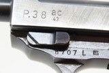 WORLD WAR 2 Walther "ac/43" Code P.38 GERMAN MILITARY Semi-Auto C&R Pistol9mm Semi-Auto Pistol from the Third Reich with HOLSTER! - 9 of 22
