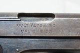 Early Production COLT Model 1908 VEST POCKET .25 ACP Pistol w/ FACTORY BOX Colt’s Smallest Semi-Auto, Made in 1909 - 16 of 19