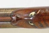 Antique ENGRAVED European PERCUSSION Side by Side DOUBLE BARREL Shotgun CARVED PERCUSSION CONVERSION Double Barrel Fowling Gun - 7 of 20