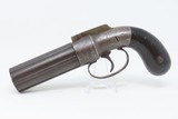 ANTIQUE Allen & Thurber WORCHESTER PERIOD Bar Hammer PEPPERBOX Revolver First American Double Action Revolving Pistol - 2 of 16