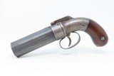 Antique MANHATTAN Six Barrel BAR HAMMER Percussion PEPPERBOX Revolver ANTEBELLUM Production Revolver from Norwich, Conn. - 2 of 18