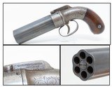 Antique MANHATTAN Six Barrel BAR HAMMER Percussion PEPPERBOX Revolver ANTEBELLUM Production Revolver from Norwich, Conn. - 1 of 18