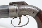 Antique MANHATTAN Six Barrel BAR HAMMER Percussion PEPPERBOX Revolver ANTEBELLUM Production Revolver from Norwich, Conn. - 4 of 18