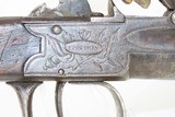 ENGRAVED Antique 18th Century BUNNEY of LONDON .45 Caliber FLINTLOCK Pistol Beautifully Engraved “MANSTOPPER” 18TH Century Flintlock - 14 of 18