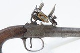 ENGRAVED Antique 18th Century BUNNEY of LONDON .45 Caliber FLINTLOCK Pistol Beautifully Engraved “MANSTOPPER” 18TH Century Flintlock - 17 of 18