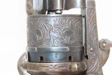 ENGRAVED Antique BELGIAN Proofed 9mm PINFIRE Revolver with PIPE CASE Folding Trigger European Sidearm with ANTIQUE IVORY GRIPS! - 9 of 22