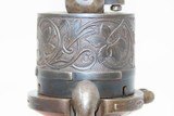 ENGRAVED Antique BELGIAN Proofed 9mm PINFIRE Revolver with PIPE CASE Folding Trigger European Sidearm with ANTIQUE IVORY GRIPS! - 10 of 22