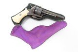 ENGRAVED Antique BELGIAN Proofed 9mm PINFIRE Revolver with PIPE CASE Folding Trigger European Sidearm with ANTIQUE IVORY GRIPS! - 2 of 22