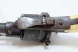 ENGRAVED Antique BELGIAN Proofed 9mm PINFIRE Revolver with PIPE CASE Folding Trigger European Sidearm with ANTIQUE IVORY GRIPS! - 17 of 22