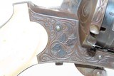 ENGRAVED Antique BELGIAN Proofed 9mm PINFIRE Revolver with PIPE CASE Folding Trigger European Sidearm with ANTIQUE IVORY GRIPS! - 8 of 22