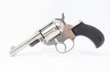 1881 ETCHED PANEL .38 Colt SHERIFF Model 1877 LIGHTNING Revolver Antique Nickel & Blue with Checkered Rosewood Grips! - 2 of 19