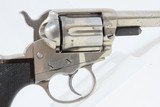 1881 ETCHED PANEL .38 Colt SHERIFF Model 1877 LIGHTNING Revolver Antique Nickel & Blue with Checkered Rosewood Grips! - 18 of 19