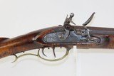 ENGRAVED Antique FLINTLOCK American Full Stock Smoothbore LONG RIFLE
L + K Marked with BRASS Patch Box and GOLCHER LOCK! - 4 of 18