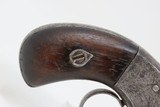 RARE .28 Cal. Antique JOSIAH ELLS Pittsburgh Bar Hammer PERCUSSION Revolver 1 of 625 Made; FIRST MODEL Engraved Antebellum - 16 of 18