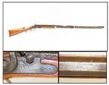 T. WILLERDING Antique Half-Stock .36 Caliber Percussion INDIANA LONG RIFLE Kentucky Style HUNTING/HOMESTEAD Long Rifle! - 1 of 18