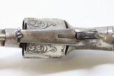 ENGRAVED, NICKEL, IVORY Antique WILD WEST Revolver in .38 Rimfire U.S. Arms Engraved Hideout Revolver with IVORY GRIPS! - 11 of 16