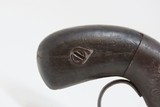 CIVIL WAR Era Antique JOSIAH ELLS Bar Hammer .28 Cal. PERCUSSION Revolver SCARCE 1 of only 625 Manufactured; FIRST MODEL Engraved Antebellum Revolver - 16 of 18