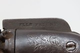 CIVIL WAR Era Antique JOSIAH ELLS Bar Hammer .28 Cal. PERCUSSION Revolver SCARCE 1 of only 625 Manufactured; FIRST MODEL Engraved Antebellum Revolver - 7 of 18