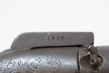 CIVIL WAR Era Antique JOSIAH ELLS Bar Hammer .28 Cal. PERCUSSION Revolver SCARCE 1 of only 625 Manufactured; FIRST MODEL Engraved Antebellum Revolver - 14 of 18