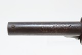 CIVIL WAR Era Antique JOSIAH ELLS Bar Hammer .28 Cal. PERCUSSION Revolver SCARCE 1 of only 625 Manufactured; FIRST MODEL Engraved Antebellum Revolver - 13 of 18