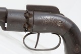 CIVIL WAR Era Antique JOSIAH ELLS Bar Hammer .28 Cal. PERCUSSION Revolver SCARCE 1 of only 625 Manufactured; FIRST MODEL Engraved Antebellum Revolver - 4 of 18