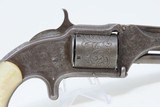 ENGRAVED, PEARL Gripped Antique SMITH & WESSON No. 1 1/2 .32 Rimfire REVOLVER
“WILD WEST” Revolver with MOTHER OF PEARL GRIPS - 16 of 17