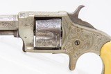 Antique US ARMS Co. Spur Trigger No. 41 .41 Cal. RIMFIRE WILD WEST Revolver Hideout Revolver with IVORY GRIPS! - 4 of 14