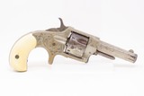 Antique US ARMS Co. Spur Trigger No. 41 .41 Cal. RIMFIRE WILD WEST Revolver Hideout Revolver with IVORY GRIPS! - 11 of 14