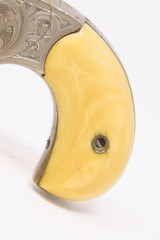 Antique US ARMS Co. Spur Trigger No. 41 .41 Cal. RIMFIRE WILD WEST Revolver Hideout Revolver with IVORY GRIPS! - 3 of 14
