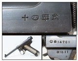 WWII Imperial JAPANESE KOKUBUNJI Type 14 NAMBU Semi-Automatic C&R PistolWorld War II Pacific Theater Sidearm! - 1 of 20