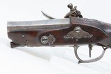ENGRAVED Antique FLINTLOCK Pocket Pistol European Deringer Octagonal Barrel c1800 Very Concealable Sidearm - 15 of 15