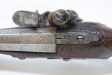 ENGRAVED Antique FLINTLOCK Pocket Pistol European Deringer Octagonal Barrel c1800 Very Concealable Sidearm - 11 of 15