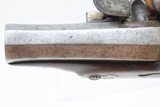 ENGRAVED Antique FLINTLOCK Pocket Pistol European Deringer Octagonal Barrel c1800 Very Concealable Sidearm - 12 of 15