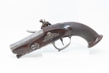 ENGRAVED Antique FLINTLOCK Pocket Pistol European Deringer Octagonal Barrel c1800 Very Concealable Sidearm - 13 of 15