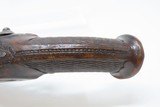 ENGRAVED Antique FLINTLOCK Pocket Pistol European Deringer Octagonal Barrel c1800 Very Concealable Sidearm - 10 of 15