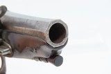 ENGRAVED Antique FLINTLOCK Pocket Pistol European Deringer Octagonal Barrel c1800 Very Concealable Sidearm - 6 of 15