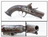 ENGRAVED Antique FLINTLOCK Pocket Pistol European Deringer Octagonal Barrel c1800 Very Concealable Sidearm - 1 of 15