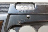 Post-WORLD WAR 2 FABRIQUE NATIONALE Model 1935 BROWNING Hi Power C&R Pistol Likely Made Just After the German Occupation of Belgium - 17 of 22