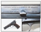 Post-WORLD WAR 2 FABRIQUE NATIONALE Model 1935 BROWNING Hi Power C&R Pistol Likely Made Just After the German Occupation of Belgium - 1 of 22
