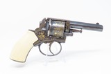 FANCY Antique AUGUSTE FRANCOTTE RIC/BRITISH BULLDOG Type Revolver .32 8mm ANTIQUE IVORY Grip & GOLD INLAYS Throughout! - 14 of 17